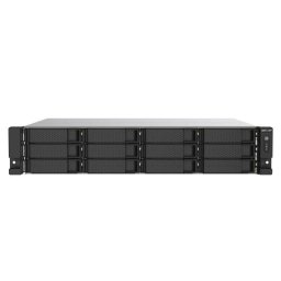 Servidor NAS en rack 2U QNAP 12 bahías Intel Celeron J4125 4GB DDR4 2x2,5GbE alimentación redundante