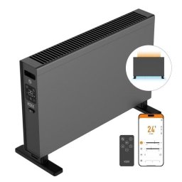 Ksix Blaze Calefactor Eléctrico De Convección Inteligente, 2000w, Pantalla Led Táctil, App Tuya, Control Remoto, Negro