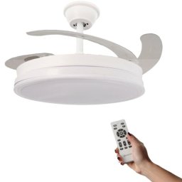 Ventilador de Techo QUO Mimotec Olga White LED Ø107 cm DC 36W/32W con Control Remoto y Modo Verano/Invierno