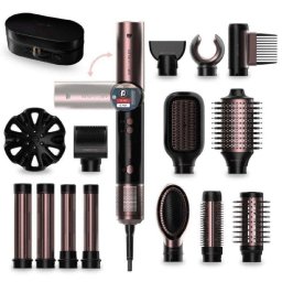 Moldeador Cecotec AirGlam 14in1 Flex Black 1400W 14 Cabezales Pantalla TFT