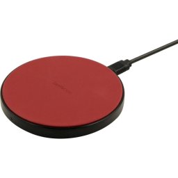 Cargador inalámbrico BeetleCase ECWC1R 4 puertos Rojo diseño cuero