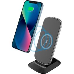 Cargador inalámbrico Bigben INDUCSTAND15WRB para móvil negro carga rápida