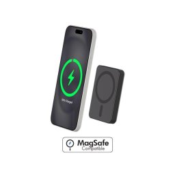 Cargador BigBen FPMSPBMINI5A15WB Powerbank 5000mAh 15W MagSafe Qi USB-C Negro