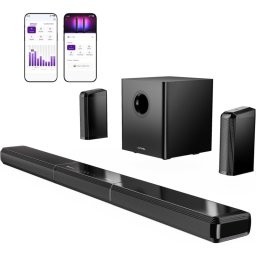 Barra de Sonido Ultimea Apollo S90 9.1 Surround 470W Bluetooth HDMI eARC Dolby Atmos