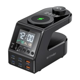 Reloj Despertador Blitzwolf BW-FW10 240W 4 USB-C 2 USB-A Carga Inalámbrica