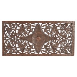 Cabecero Tallado Formato Mandala Marron - Serie Airats