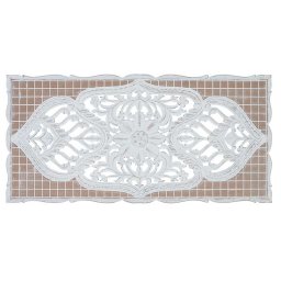 Cabecero Tallado Formato Mandala Blanco Lavado Serie Airats