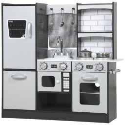 Aiyaplay Cocina De Juguete De Madera Con Sonido Accesorios De Acero Inoxidable
