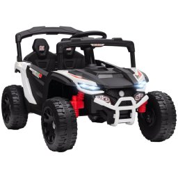 Aiyaplay Coche Eléctrico Para Niños Utv 12v Con 2 Motores Blanco