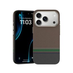Benks Funda Para Iphone 17 Pro Max – Carcasa Con Magsafe De Fibra Kevlar Prestige Pro Dorada, Ultrafina Con Botón De Cámara Y Ajuste Preciso