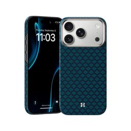 Benks Funda Para Iphone 17 Pro – Carcasa Con Magsafe De Fibra Kevlar 1000d Armorgrid Azul Collector's Edition, Ultrafina Con Protección De Cámara Y Ajuste Preciso