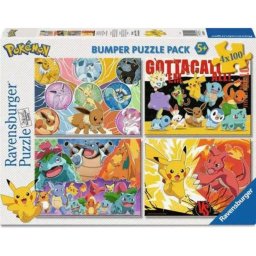 Puzzle Ravensburger Pokémon-Kumpels 4x100 Piezas Niños 5 años