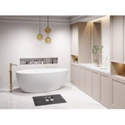Unique Bañera exenta asimétrica - 245 L - 160 x 82 x 58 cm - Blanco mate - Acrílico - APULIA