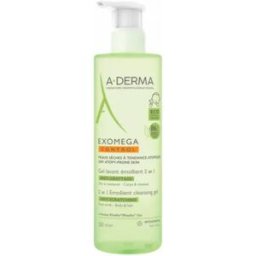 A-Derma Exómega Gel Gel Limpiador Emoliente Cuerpo y Cabello 500ml