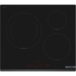 Bosch Placa de inducción con 3 zonas de cocción, sin perfiles - PIJ631HC1E. Negro