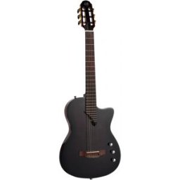 Tanglewood EMDC8BK Thinline Electro Nylon Black Guitarra Acústica com Captador