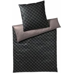 Joop Ropa de cama de satén Double 70x90cm / 140x200cm (Negro/Plata) negro