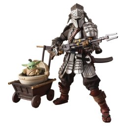 Tamashii Nations Meisho Movie Realization Star Wars Ronin Mandalorian Beskar Armor con Grogu 18.5cm