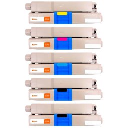 Pccom Essential Tóner Compatible con Oki C310/C510/MC351/MC361 Negro/Cian/Magenta/Amarillo Pack 5