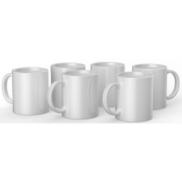 Tazón Cricut Mug White Juego 6 unidades 350 ml cerámica blanco sublimable