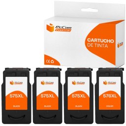 Pccom Essential Canon Pg575xl/cl576xl Cartucho Tinta Compatible Negro Pack 4