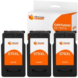 Pccom Essential Canon Pg575xl/cl576xl Cartucho Tinta Compatible Negro Pack 3