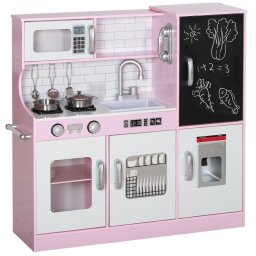 Aiyaplay Cocina de Juguete para Niños de +3 Años 83.8x26.8x81cm Rosa