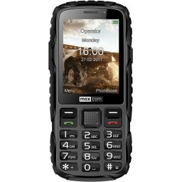 Teléfono resistente Maxcom 2.8″ 2MP 1400mAh 2G MicroSD Radio FM Negro