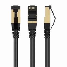 Cable de red Gembird PP8-LSZHCU-BK-7.5M Cat8 S/FTP 7,5m contactos oro negro LSZH