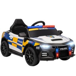 Aiyaplay Coche Eléctrico Para Niños De Policía Con Mando A Distancia Multicolor