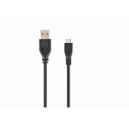 Cable USB Gembird CCP-mUSB2-AMBM-6 1,8 m chapado en oro Negro