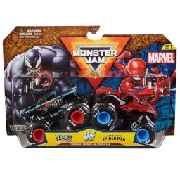 Monster truck Spin Master Marvel Venom vs Spiderman pack 2 metálicos 1:64 multicolor