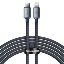 Cable USB-C a Lightning Baseus Crystal Shine 2 m Gris 20W PD