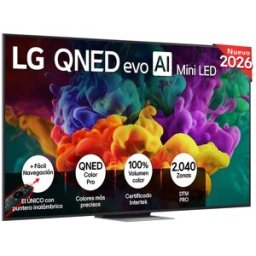LG TV QNED evo Mini LED 217 cm (86') 86QNED87B6A 4K, Smart TV, AI, QNED87. Gris oscuro / Negro