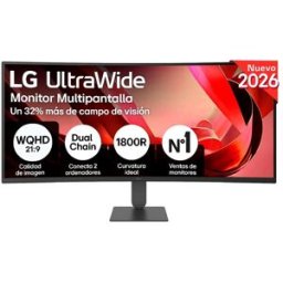 LG Monitor PC curvo 86,4cm (34') UltraWide 34U640B-B, 144Hz, WQHD. Negro