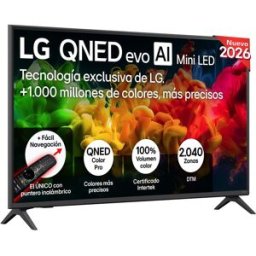 LG TV QNED evo Mini LED 108 cm (43') 43QNED8EB3F 4K, Smart TV, AI, QNED8E. Gris oscuro / Negro