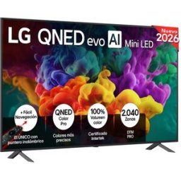 LG TV QNED evo Mini LED 189 cm (75') 75QNED85B6B 4K, Smart TV, AI, QNED85. Gris oscuro / Negro