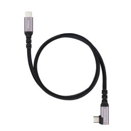 Cable USB-C Acodado Nanocable 2 m USB 3.2 Gen 2 100W 4K 60Hz Negro
