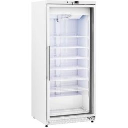 Congelador - 580 L - Royal Catering - puerta de vidrio - negro - refrigerante R290 10012310