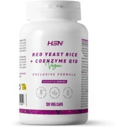 HSN Levadura de arroz rojo (5% monacolinas) + coenzima q10 - 120 veg caps - Colesterol - Cápsulas Vegetales - 120 Servicios