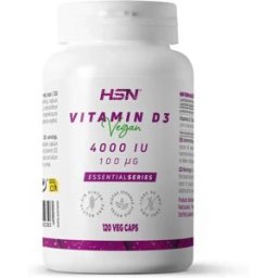 HSN Vitamina d3 vegana 4000ui - 120 veg caps - Vitaminas - Cápsulas Vegetales - 120 Servicios