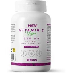 HSN Vitamina c 500mg + bioflavonoides cítricos - 120 veg caps - Vitaminas - Cápsulas Vegetales - 120 Servicios