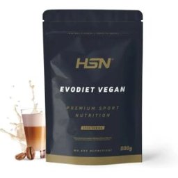 HSN Evodiet vegan 500g café con leche - Proteínas vegetales - Polvo - 25 Servicios