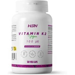 HSN Vitamina k2 100mcg - 120 veg caps - Vitaminas - Cápsulas Vegetales - 120 Servicios
