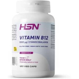 HSN Vitamina b12 (cianocobalamina) 1000mcg - 120 veg caps - Vitaminas - Cápsulas Vegetales - 120 Servicios
