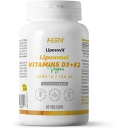 HSN Vitaminas d3 2000ui + k2 (100mcg vitamina k) liposomadas (liposovit®) - 60 veg caps - Vitaminas - Cápsulas Vegetales - 60 Servicios