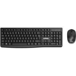 Nilox NXKMWE012 teclado Ratón incluido Oficina RF inalámbrico Español Negro