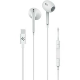 Celly UP1300TYPECWH auricular y casco Auriculares Alámbrico Dentro de oído LlamadasMúsica USB Tipo C Blanco