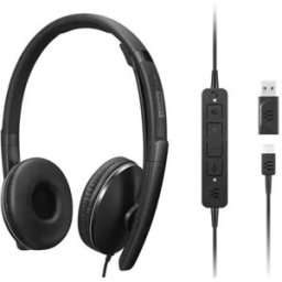 Lenovo 4XD1M45627 auricular y casco Auriculares Alámbrico Diadema USB Tipo C Negro
