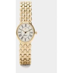 Parfois Reloj de mujer de acero inoxidable redondo en dorado. Dorado